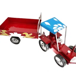 Metal tractor with designable and colorful Trolly (Red)-10