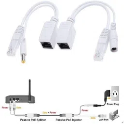 techut (1 Pair) Power Over Ethernet PoE Injector Splitter Adapter PoE Cables Lan Adapter image 3