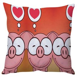 Stybuzz Pink Piggies Cushion Cover-image-18