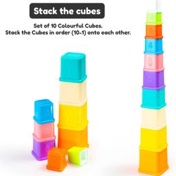 Ratnas Build Up Cube Stackers Multicolor - 10 Pieces-12