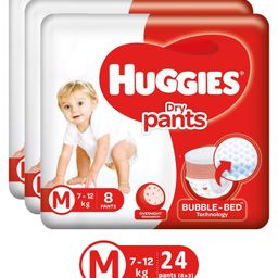 Huggies Dry Pants Medium Size Diapers - 8 Pieces - ( Pack of 3 )-image-14