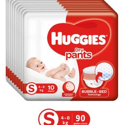 Huggies Dry Pants Small Size Diapers - 10 Pieces - ( Pack of 9 )-image-35