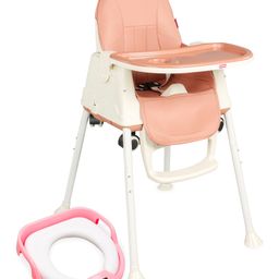Babyhug Premium Potty Seat - Pink AND Babyhug 3 in 1 Comfy High Chair - Brown-6