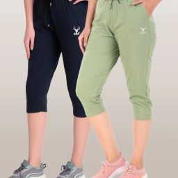Women Dark Blue Capri-image-60