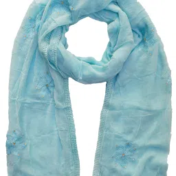 Chiffon Embroidered Light Blue Women Dupatta-image-14