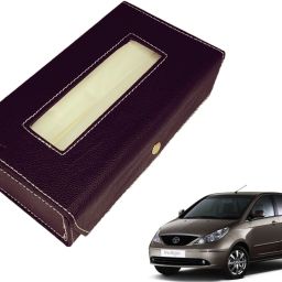 Basic-Black Tissue Box Leatherette-111 Vehicle Tissue Dispenser-39