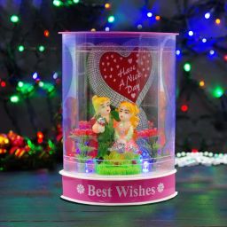 Romantic Couple Acrylic Figurine Showpiece with LED Light Gifting Night Lamp-27