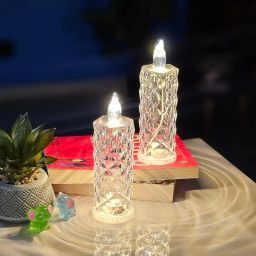 Flameless and Smokeless Decorative Acrylic Led Tea Light Candle(2 Pieces,Yellow) Candle-23