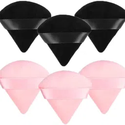 6 PCS Triangle Powder Puff Face Cosmetic Makeup Puff for Wet Dry Makeup Tool-image-7