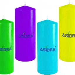 Set of 4 Pillar Candle for Home Decor, BIrthday decoration Candle-12