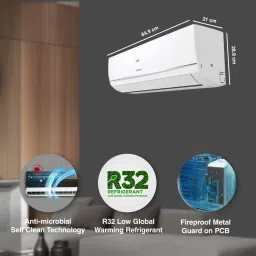 godrej 5-in-1 Convertible Cooling 2024 Model 1 Ton 3 Star Split Inverter I-sense Technology with Blue Fin Anti Corrosive Coating AC- White image 5