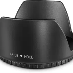 BOOSTY 58Mm Flower Lens Hood (Black) FOR 18-55MM 55-250MM Lens Hood-image-44