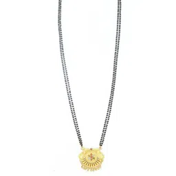 NINAMAAYRA Gold-Plated Brass Artificial Stones & Beads Mangalsutra-picture-19
