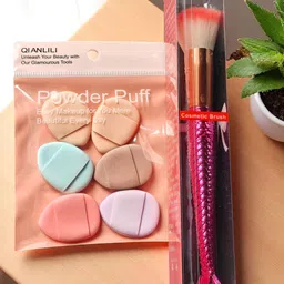 CHRONEX Set Of 7 Finger Mini Eye Puff With Face Brush-4