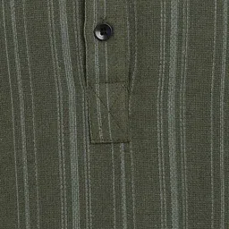 HERE&NOW Men Striped Daily Cotton Straight Kurta image 2