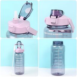Aura Purple Printed Motivational Sipper Water Bottle 2L-image-90