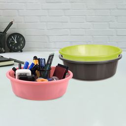 Kuber Industries Grey and Green 3 Pieces Desk Organisers-72