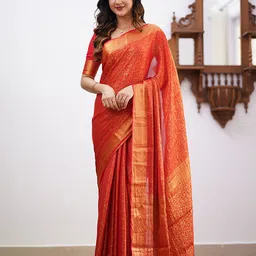 AMRUTKALA SAREES Woven Design Zari Banarasi Saree-image-68