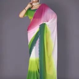 NIRMAL CREATION Colourblocked Embellished Border  Saree-picture-39