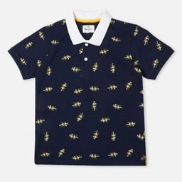 Pepe Jeans Boys Conversational Printed Polo Collar Pure Cotton T-shirt-image-22