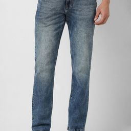 VAN HEUSEN DENIM LABS Men Slim Fit Low Distress Heavy Fade Jeans-image-96
