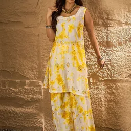 InWeave Women Dyed Kurta with Palazzo-52