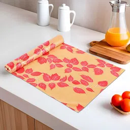 Kuber Industries Yellow Water Resistant Shelf Liner-26