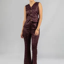TORSHA Woven Design Sleeveless Waistcoat-picture-22