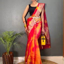 DIVASTRI Woven Design Zari Organza Kanjeevaram Saree-picture-21