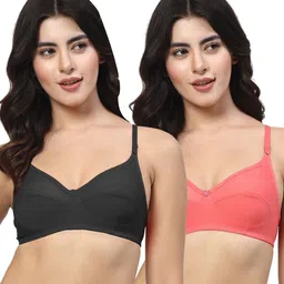 LILY Iteerp Pack of 2 Full Coverage Seamed Non Padded Everyday Bra image 4