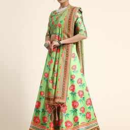 Kaizen TEXO FAB Printed Semi-Stitched Lehenga & Unstitched Blouse With Dupatta image 5