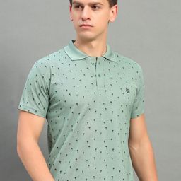 STELVIN Men Moisture Wicking Conversational Printed Polo Collar T-shirt-image-94