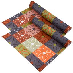 Kuber Industries Orange & Grey 2 Pieces Regular Shelf Liner Organisers-37
