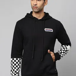 Campus Sutra Men Checked Hooded Cotton Sweatshirt-picture-38