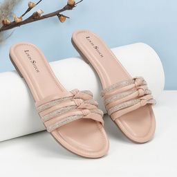LOUIS STITCH Women Lightweight Embellished Open Toe Flats-31