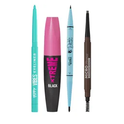 GLAM21 Set Of 4 Eyeliner Bloom Time, Xtreme Mascara, Eyebrow Pencil & Double Drama Kajal-image-16