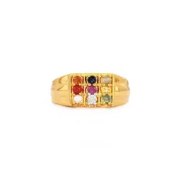 GenZcomplex Gold-Plated Brass Crystals Finger Ring-27