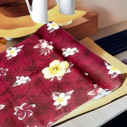 REVEXO Maroon & White Printed Water-Resistant Shelf Liner-image-13