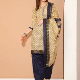 KALINI Women Geometric Printed Kurta with Salwar & Dupatta-image-73