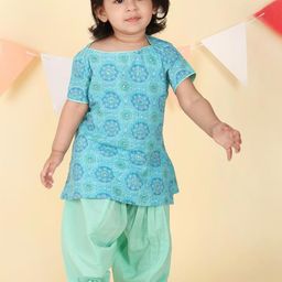 Fabindia Girls Ethnic Motifs Printed Kurta with Salwar-38