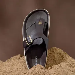 NEEMANS Men Leather Comfort Slip-On Sandals-12