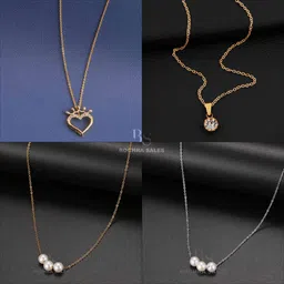 Boghra Sales Set Of 4 Gold-Plated German Silver Pearls Necklace-11