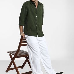 Campus Sutra Men Comfort Spread Collar Textured  Casual Shirt-picture-3