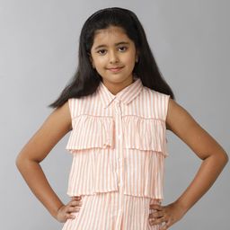 UNDER FOURTEEN ONLY Striped Shirt Style Top-picture-16