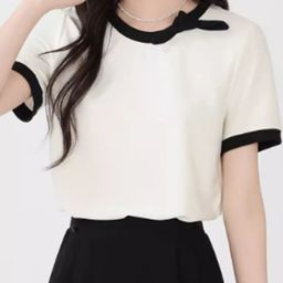 KPOP Women Round Neck Short Sleeves Top-image-76