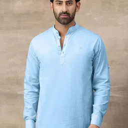 FILO HEVIS Mandarin Collar Cotton Short Kurta-picture-14