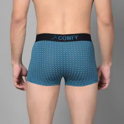 AMUL COMFY Men Pack Of 3 Printed Breathable Trunks-ACM101BTRNK-BK-BL-GY-95-PO3 image 2