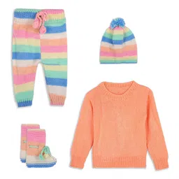 Hipposippo Kids Round Neck Sweater With Jogger & Cap-image-68