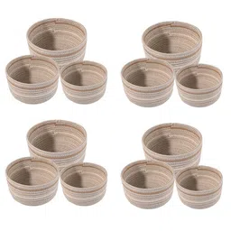 Kuber Industries Khaki 12 Pieces Regular Drawer Organiser-16