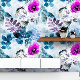 ArtzFolio Printed UV-Resistant Anti-Bacterial Vintage Watercolor Colorful Flowers Peel & Stick Wallpaper-image-21